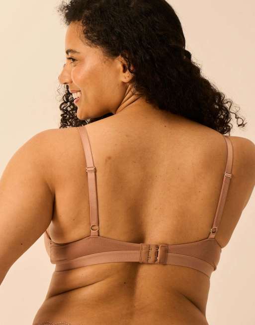 Stripe and Stare Smooth sculpt padded bra in brown, 6 of 7