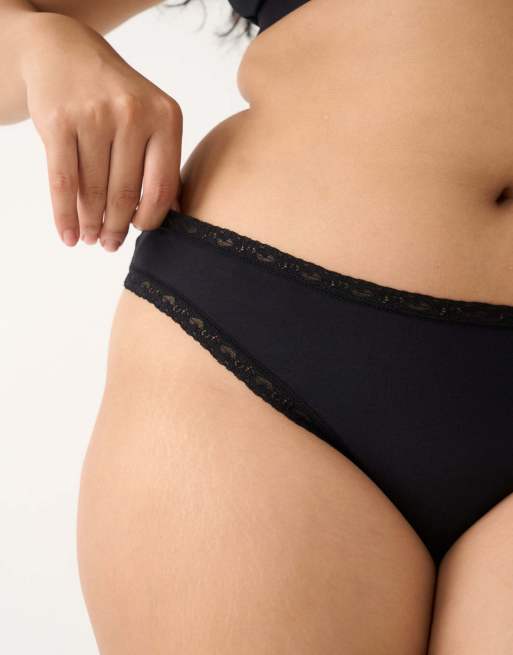 Stripe and Stare Thong four pack in black, 3 of 7
