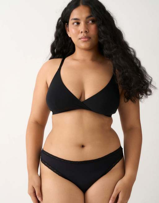 Stripe and Stare Thong four pack in black, 4 of 7
