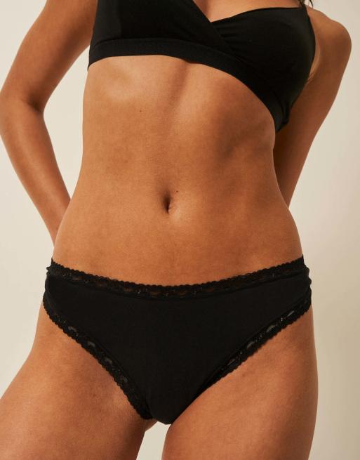 Stripe and Stare Thong four pack in black, 6 of 7