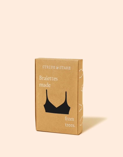 Stripe and Stare Triangle lace bra in black, 4 of 6