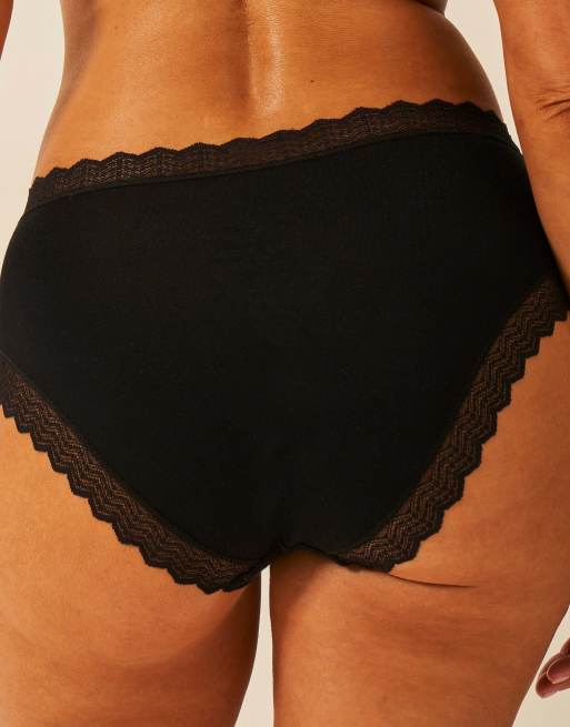 Stripe and Stare Zigzag lace high rise knicker four pack in multi, 2 of 7