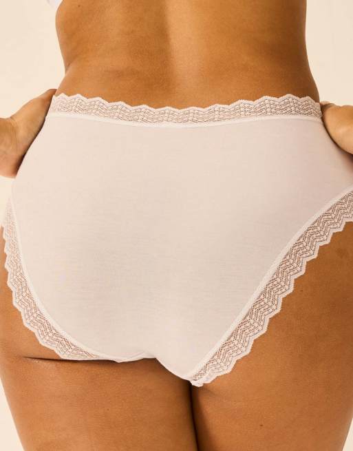 Stripe and Stare Zigzag lace high rise knicker four pack in multi, 5 of 7