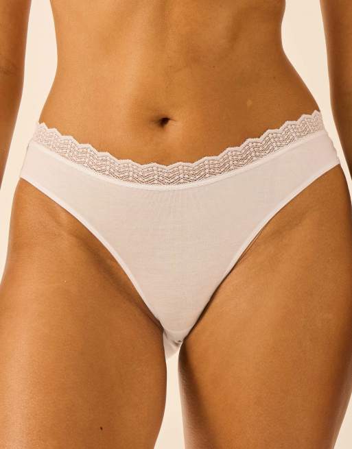 Stripe and Stare Zigzag lace original knicker four pack in multi, 3 of 7