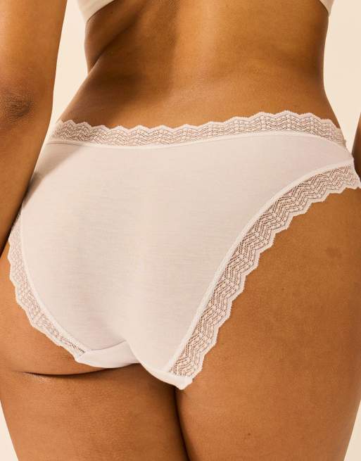 Stripe and Stare Zigzag lace original knicker four pack in multi, 5 of 7