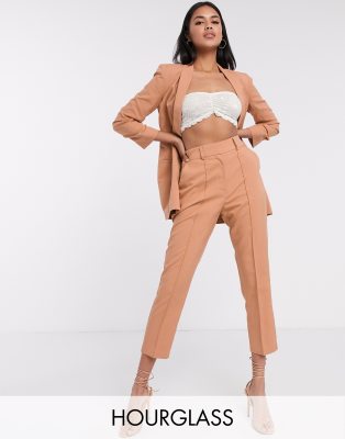 фото Строгие брюки-сигареты от комплекта asos design hourglass-розовый