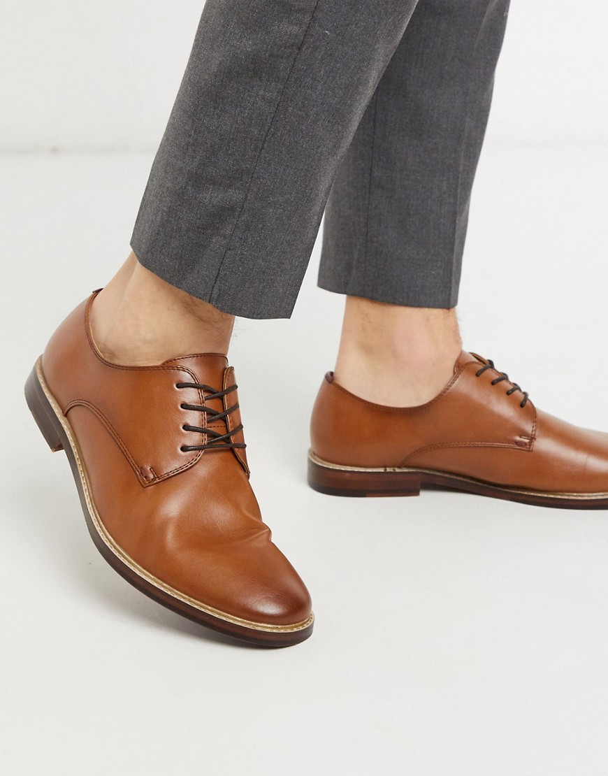 фото Строгие коричневые туфли на шнуровке call it spring-светло-коричневый