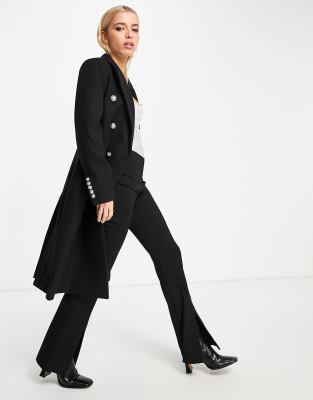   Asos Строгое пальто в стиле милитари черного цвета Forever New-Черный цвет