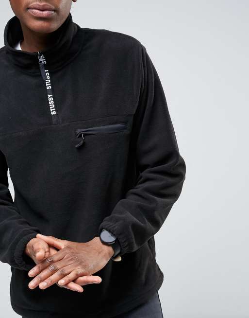 Stussy polar fleece hot sale half zip