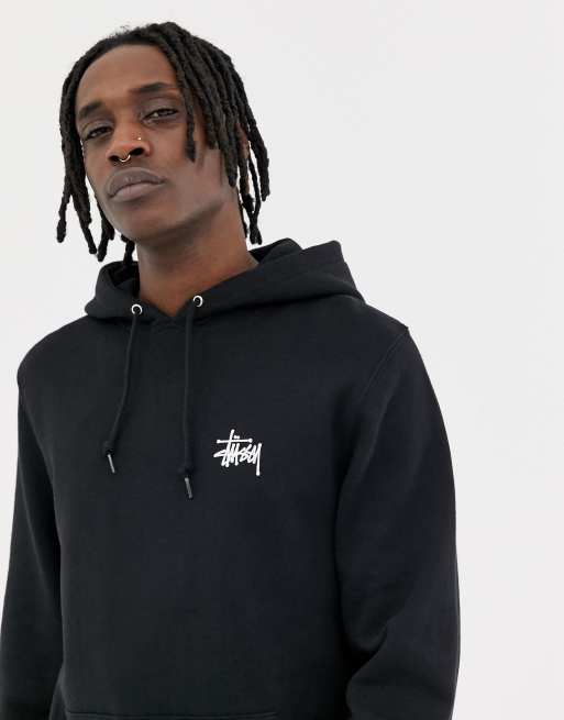 All black discount stussy hoodie