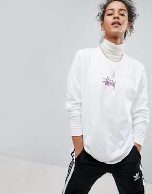 Stussy Long Sleeve Top With Logo | ASOS