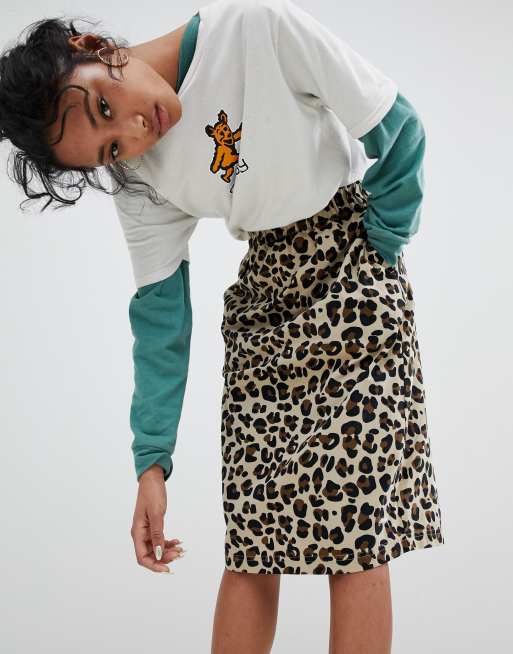 Stussy Pencil Skirt In All Over Leopard Print | ASOS