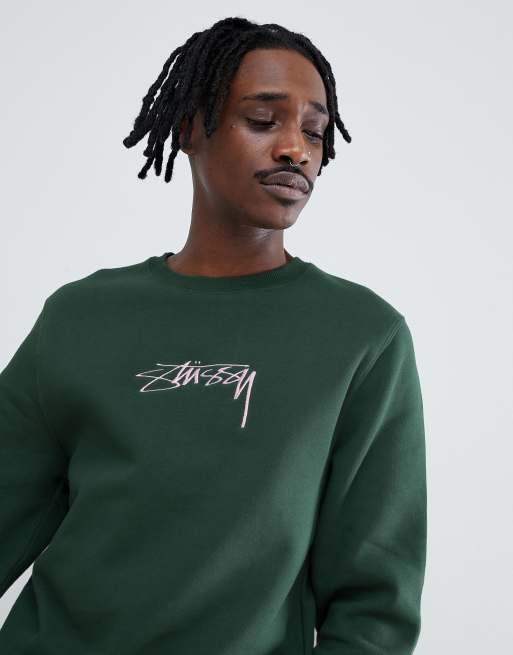 Stussy outlet crewneck green