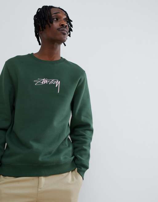 Stussy crewneck online green