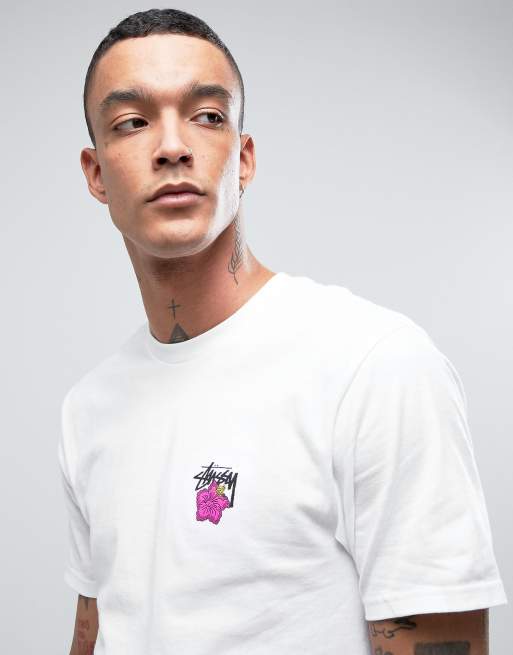 Stussy T Shirt With Rose Back Print ASOS