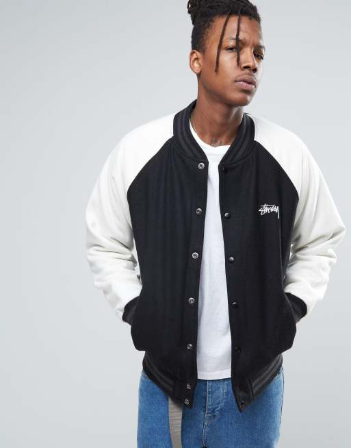 Stussy hot sale letterman jacket