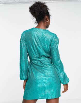 Turquoise Sequin Dress