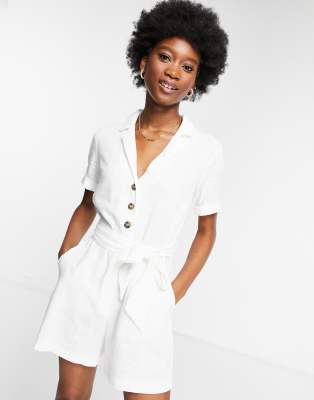 white shirt playsuit