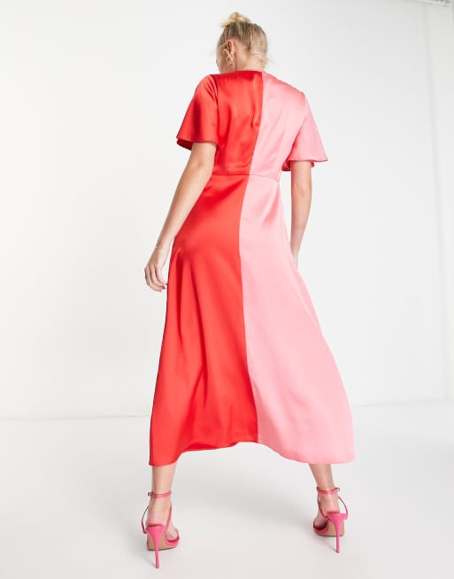 pink and red dress asos