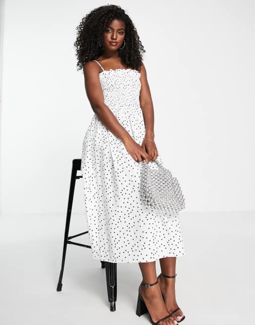 Polka dot cheap bandeau dress