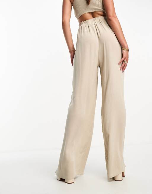 Crinkle clearance pleated trousers