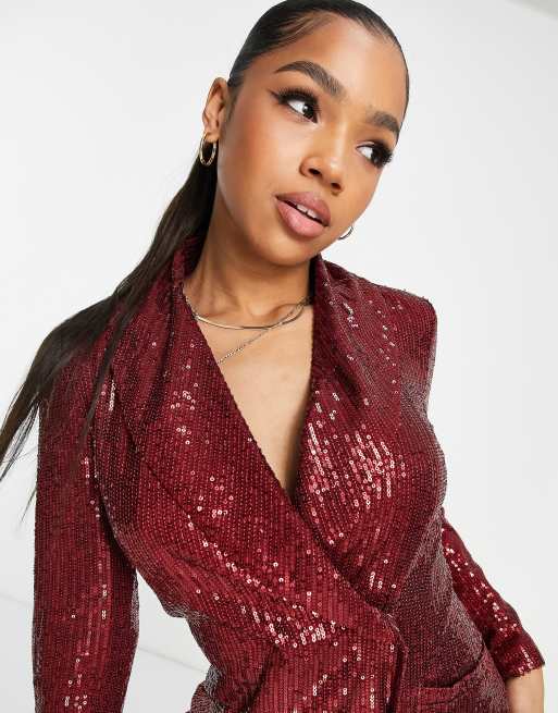 Asos sequin blazer dress best sale