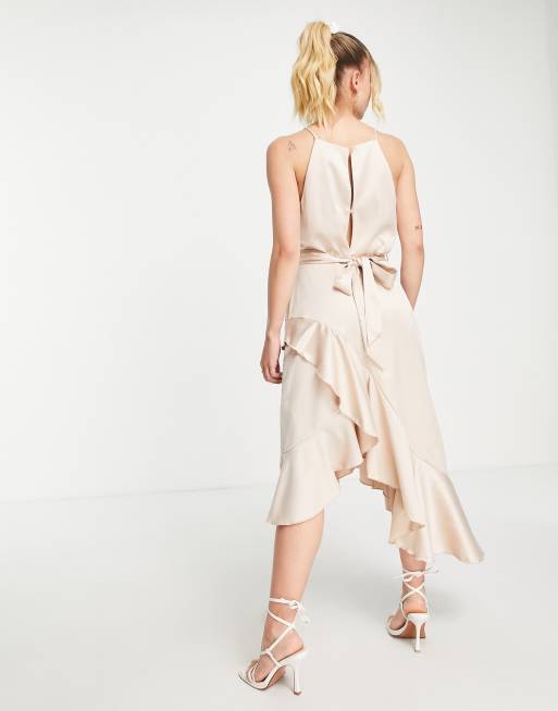 Shona joy celeste ruffle store front midi with belt