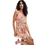 [Style Cheat] Style Cheat high neck mini dress in textured floral-Multi 14 MULTI