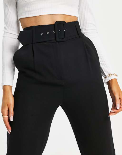 High waisted black hot sale jeans with belt