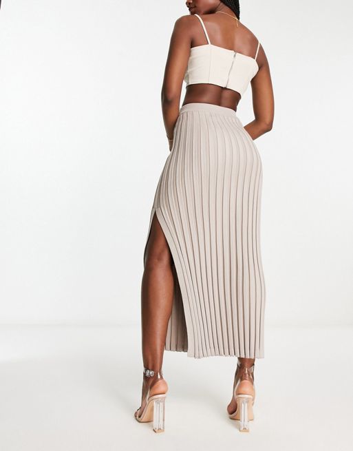 Ribbed Knit Side Slit Maxi Skirt – 3 jems boutique
