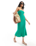 [Style Cheat] Style Cheat knitted bandeau midi dress in green L GREEN