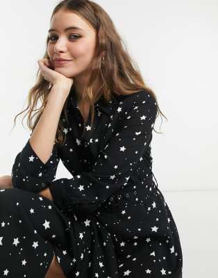 black star shirt dress