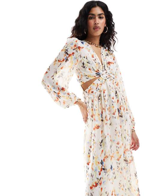 Style Cheat maxi dress with cut out detail in floral print | ASOS