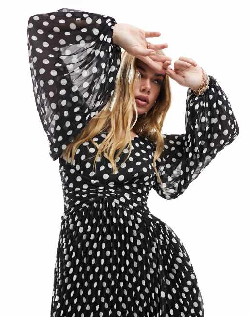 Style Cheat Midaxi jurk met stippen ASOS