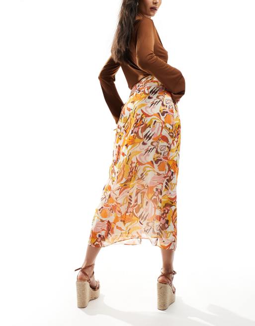 Style Cheat – Midi-Wickelrock mit Blumenmuster, 3 von 5