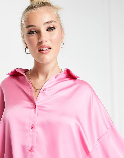 Pink silk best sale shirt outfit