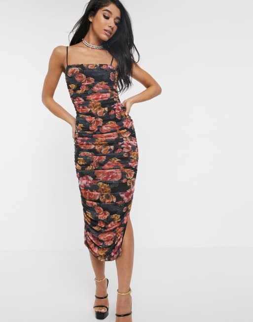 Black floral sale pencil dress