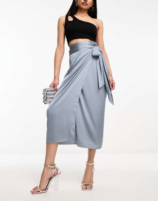 Style Cheat Grey Wrap Midi Dress Dresses For Women; Wedding Guest, Casual,  Work Party!  Style Cheat