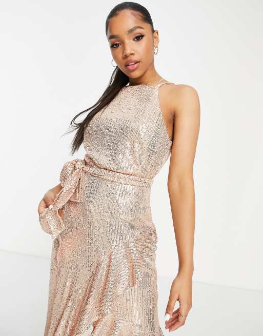 Rose gold 2024 2 piece dress