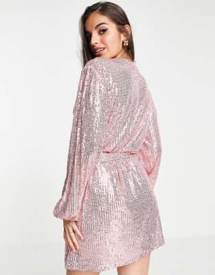 pink short sparkly dress