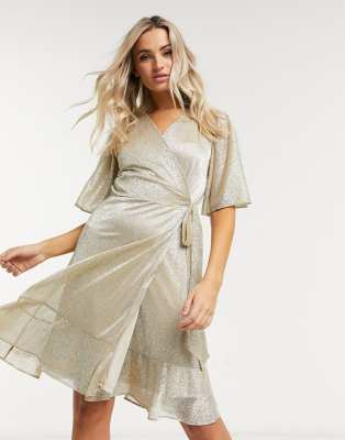 sparkle wrap dress