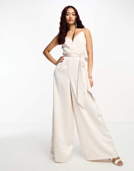 Maddison satin sale wrap jumpsuit