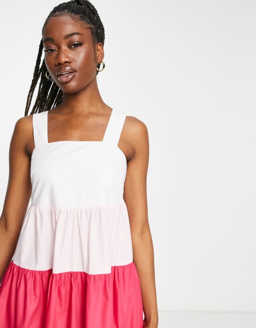 English factory colorblock midi dress hotsell
