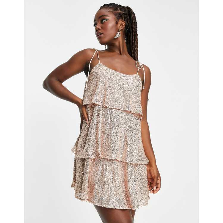 Adrianna papell tiered lace mini outlet dress