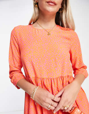 Vestito grembiule a balze rosa leopardato - Style Cheat  donna Rosa - immagine2