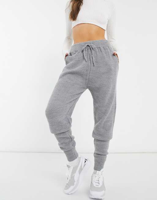 Women Waffle-Knit Running Joggers