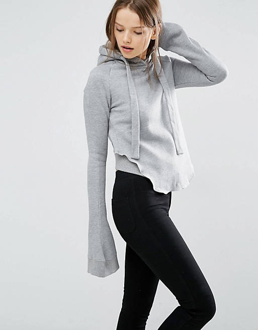 Style Mafia Hoodie with Long Fluted Sleeves