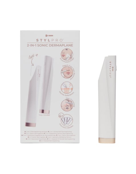 StylPro - 2-in-1 Light Up Sonic Dermaplane - Bianco - view 1