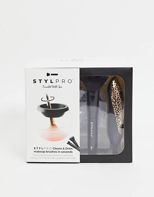 STYLPRO Makeup Brush Cleaner and Dryer Gift Set - Cheetah