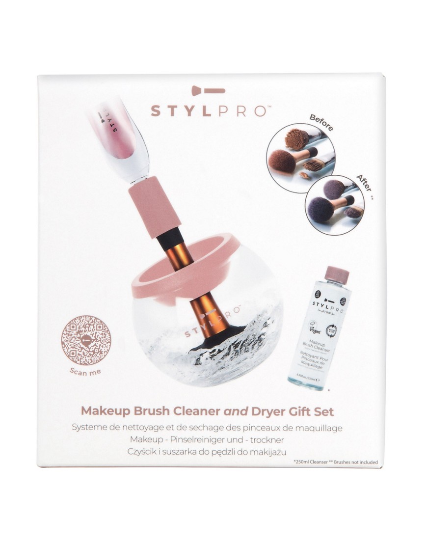 StylPro Makeup Brush Cleaning Gift Set in rose gold